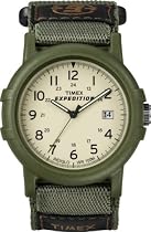 Timex Expedition Men's Quartz Watch with Yellow Dial Analogue Display and Green Strap T497254E