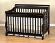Ellis 4-in-1 Sleep System with Safety Rails in Black Finish By Simplicity for Children