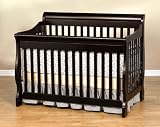Ellis 4-in-1 Sleep System with Safety Rails in Black Finish By Simplicity for Children