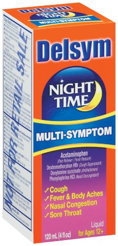 Delsym Adult, Night Time Multi-symptom Honey Lemon, 4-Ounce