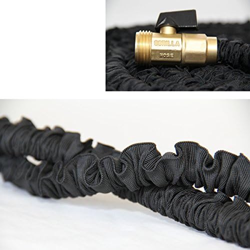 100' Gorilla Hose, Strongest Expandable Garden Hose on the Planet. Solid Brass Ends, Double Latex Core, Extra Strength Fabric., 3/4