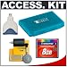 Electronics : Transcend 8GB 133x CompactFlash (CF) Memory Card with USB 2.0 Card Reader + Universal Memory Card Case + 5-Piece Cleaning Kit