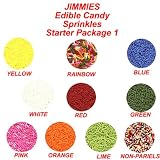 Cake Decorations - Jimmies Sprinkles Starter Set of 10 Jars of Assorted Colors SAVE $2.95