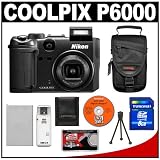 Nikon Coolpix P6000 13.5MP Digital Camera + 8GB SD Card + Precision Design Accessory Kit