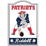 Patriots Riddell Nostalgic Metal Sign