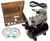 AZTEK A480 Airbrush Set A7778 W /ABD TC-20T Tank Compressor