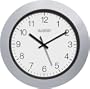 La Crosse Technology WT-3102S 10-Inch Atomic Analog Wall Clock, Silver