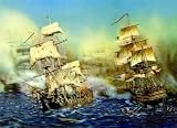 3D Lenticular POSTCARD-NAVAL BATTLE