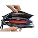 befen Women's Genuine Leather Wristlet Clutch Cell Phone Wallet, Multi Card Organizer Wallet Purse (Gemstone Blue)
