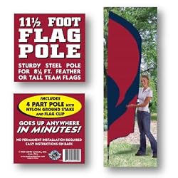 METAL TALL TEAM FLAGPOLE With Ground Stake