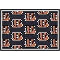 Cincinnati Bengals All-Over Logo Rug