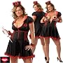 Plus Size 5 Pc Dark Nurse Costume 1x/2x Black/Red