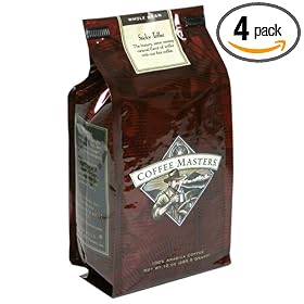 Coffee Masters Flavored Coffee, Sticky Toffee, Whole Bean, 12-Ounce Bags (Pack of 4)