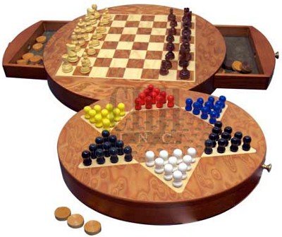 Childrens Toyshop  Toys : 12" 3-in-1 Game Set-Chinese Checkers,Chess and Checkers
