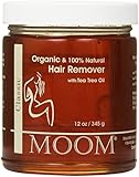 Moom Organic Hair Removal with Tea Tree Refill Jar, 12 Ounce