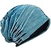 Mens Slouch Hollow Beanie Summer Skullcap B090 (Blue, Thin Cool)
