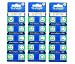 Bluecell 30 Pcs AG13 Alkaline Button Cell Battery 357A CX157 LR44W for Watch Toy Calculator + Bluecell Cable Tie