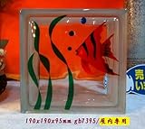 ノーブランド品 ガラスブロックガラス 日本基準サイズ 厚み95mm 片面特殊模様仕上