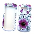 Samsung Continuum i400 (Verizon) Snap On Protector Hard Case "Artistic Purple Flowers" Design