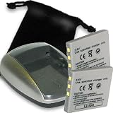 FUJI NP-40 Equivalent Charger & Battery 2-Pack Combo for OEM BC-65S & FinePix F650 / F470 / F810 & Many More