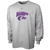 Nike Kansas State Wildcats Ash Youth Classic Logo Long Sleeve T-shirt