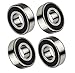 Jeremywell 4 PCS 6205-2RS Ball Bearing Dual Sided Rubber Sealed