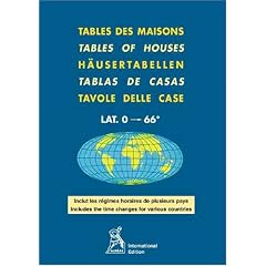Tables des maisons Placidus pour les Latitudes 0� � 66�  (h�misph�res Nord et Sud)
