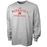 Adidas Nebraska Cornhuskers Ash Practice Long Sleeve T-shirt