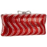 Magid Sequin Stripe Pillow Clutch