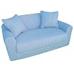 Kid's Sofa Sleeper with 2 Pillows- Blue Chenille