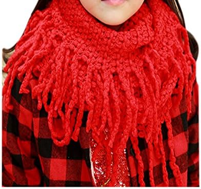 Eforstore Unisex Baby Infant Kids Toddler Boys Girls Warmer Fall Winter Thick Knit Wool Soft Infinity Scarf Neck Long Scarf Shawl