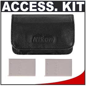 Nikon Coolpix 5813 Leather Carrying Case + (2) Spare EN-EL5 Replacement Batteries + Cameta... by Nikon