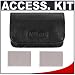 Nikon Coolpix 5813 Leather Carrying Case + (2) Spare EN-EL5 Replacement Batteries + Cameta Microfiber Cleaning Cloth - for Nikon P3, P4, P80, P5000 & P5100, P6000 Digital Cameras