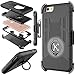 iPhone 6S Plus case, Kaptron (TM) hybrid dual layer combo armor defender protective case with kickstand and belt clip for iPhone 6S Plus / 6 Plus (Black)