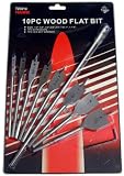 WOOD FLAT 1/4 TO 1 1/4 BIT 10-PIECE SET