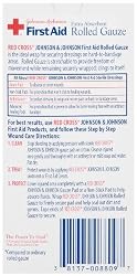 Johnson & Johnson Hospital Grade Rolled Gauze, 1 Count (Pack of 2)