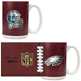 Philadelphia Eagles 2-Piece GameBall Coffee Mug Set  (Primary Logo & Helmet Logo)