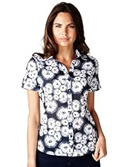 Per Una Classic Collar Anemone Print Shirt
