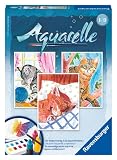 Image of Ravensburger Aquarelle Midi 29308 Gatos - Set de acuarelas con motivos para colorear (18 x 24 cm) [importado de Alemania]