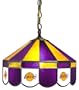 Imperial Los Angeles Lakers Licensed 16-Inch Diameter Stained Glass Pub Light