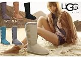 「UGG australia/アグオーストラリア ugg ムートンブーツ ugg クラシックショート「Bailey Button Triplet/ベイリーボタン トリプル」ロングブーツ 3way シープスキン ムートンブーツ 1873 並行輸入品 (US7(24), black)」の画像