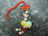 8204W060 Jade Phone Strap Charm Pig Chinese Zodiac Sign 12 animals