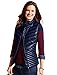 Talbots Chevron Quilted Ciré Puffer Vest - Indigo Blue (M)