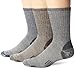 OMNIWOOL Adult Unisex 3-Pair Grey Merino Wool Hiking Socks