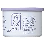 Satin Smooth 14 Oz. Waxing Hair Removal Honey Wax with Vitamin E