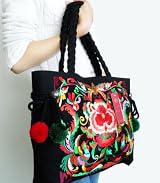 Women's Flower embroidery handbag