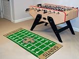 Fan Mats 7359 NFL - New Orleans Saints 30 x 72 Football Field-Shaped Runner Rug Mat