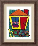 House Framed Art Print by Karen Gutowsky,14.2 in. x 17.1 in. Framed
