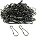 100 Snap Hook Clips Lanyard ID Badge Parts Black 1 5/8"