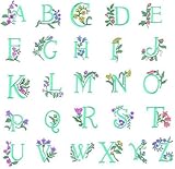 Brother Embroidery Machine Card FLORAL ALPHABET II